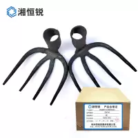 湘恒锐 手工锻打耙子 四齿耙子农用工具200mm 带把自装 把