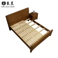豪晨实木床(1000*2000mm 框架结构+床头柜)张