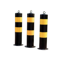 依诺九吉 钢管反光警示柱防撞柱隔离路障 50CM固定款 个