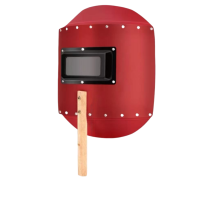 依诺九吉 电焊面罩手持式防护全脸 加厚红钢纸1个装+黑白镜片各一片 套