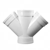 依诺九吉 PVC斜四通水管配件四通接头 多型号 个