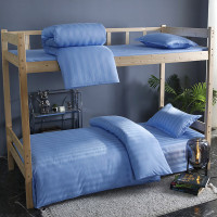 广临 酒店床品三件套(被套床单枕套) 蓝色白色可选 D2 单位:套