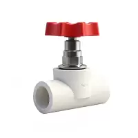 LONMATE 白色PPR加厚不锈钢阀芯截止阀20mm4分 一个