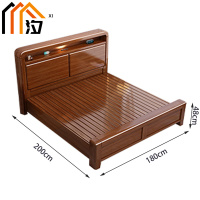 汐 实木床1.8米张