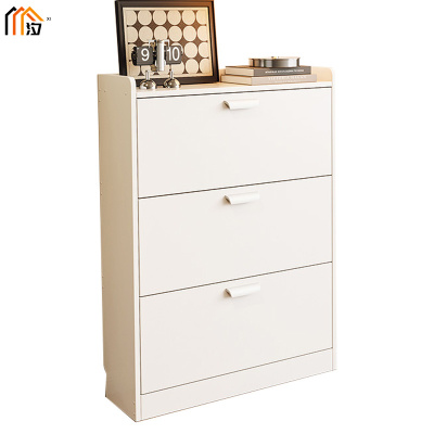 汐 翻斗鞋柜 暖白色 个