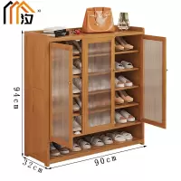 汐木质鞋柜三门个