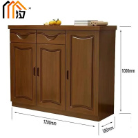 汐实木鞋柜三门个