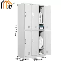 汐铁皮衣柜六门台