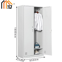 汐铁皮更衣柜二门台