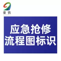 銮铁应急抢修流程图标识400*222mm个
