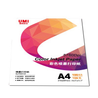 悠米 P03011W 彩色喷墨打印纸 A4/108克 100张/包 2包装