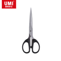 悠米 经典办公剪刀 小号 B01001D 黑 160mm 5把装