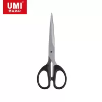 悠米 经典办公剪刀 小号 B01001D 黑 160mm 5把装