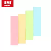 悠米 P02009X 条状易事贴 76mm*19mm 四色装 12袋/盒 单盒装