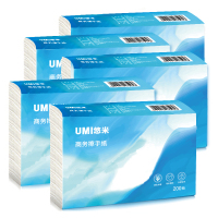 悠米(UMI)C06002W 单层三折 商务擦手纸 200抽 20包/箱 单箱装
