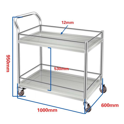 景冠达不锈钢推车双层个