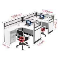 景冠达屏风工位2人位张