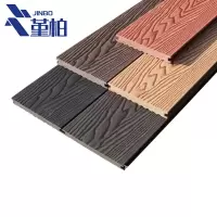 堇柏 塑木地板 花木纹块