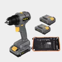 菁普华无刷锂电钻多功能电钻手枪钻20v两电一充套