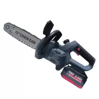 菁普华充电式电链锯锂电无刷伐木电锯12寸6.0AH两电一充套