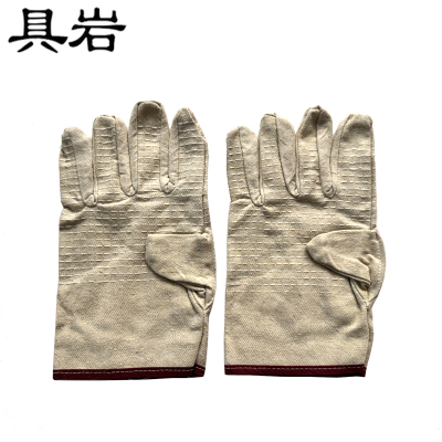 具岩 帆布手套 黄甲布 双