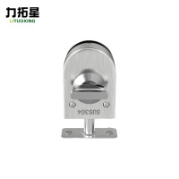 力拓星 玻璃门地锁 单面带旋钮 把