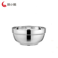 厨小姐304不锈钢双层隔热加厚碗15cm CXJ1218/个