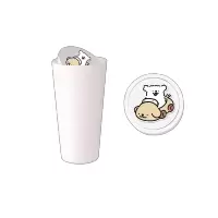 chanyoung 汽车垃圾桶水杯槽创意可爱卡通车载置物桶收纳垃圾 个