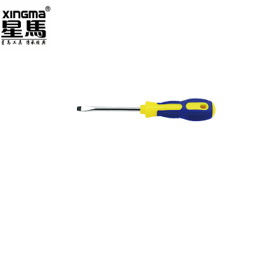 星马 铬钒钢蓝黄弹性柄螺丝批 150*5mm一字/把