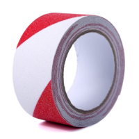 众恒丰 pvc磨砂防滑警示胶带 5cm*10m/卷(红白色)