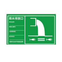 众恒丰 雨水排放口 PVC警示标示贴 30*48cm/张