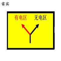 雷宾 铝制标牌 有无电区 480*380mm 块