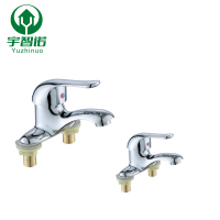 宇智诺 洗脸池水龙头 冷热全铜双孔面盆家用卫生间浴室台盆洗手盆 双孔 个