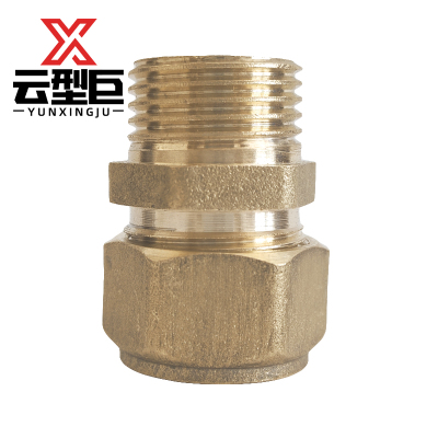 云型巨 铝塑管外丝直接 铝塑管水管接头太阳能暖气片配件 25*1/2(4分)个