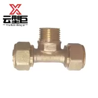 云型巨 铝塑管外丝三通 铝塑管水管接头太阳能暖气片配件 25*3/4(6分)个