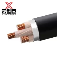 云型巨 铠装电缆 铜芯国标铠装户外地埋防老化电力电缆 0.6/1.5kv3*6平方 单位:米
