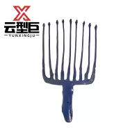 云型巨 九齿叉锰钢头 铁耙园艺清洁落叶耙农用松土翻地 不带柄 单位:把
