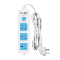 赛驰科技(SAICKG) SC5B-6730 三位5孔 移动式排插 (单位:个) 蓝白