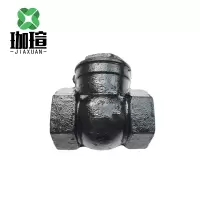 珈瑄 铸铁止回阀 螺纹水管暖气开关阀门 DN40 个