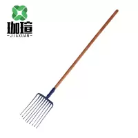 珈瑄 九齿耙 锻打铁耙子翻土种菜钉耙松土水泥耙菜园开垦赶海农用锄耙 带柄 个