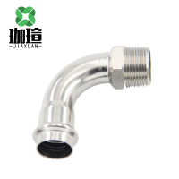 珈瑄 不锈钢卡压外丝弯头 卡压弯头薄壁水管件等径弯管压接管子接头 DN20×90º 个