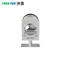 沣涢 玻璃门地锁 单面带旋钮 把