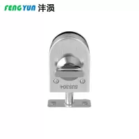 沣涢 玻璃门地锁 单面带旋钮 把