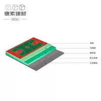 德素 硅PU塑胶悬浮地板5mm (颜色可备注)/平方米