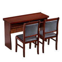 涵美大成 会议办公条桌一桌两椅 120cm*50cm*74cm 套