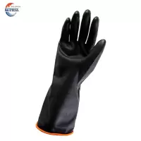际华宏达 黑色加长橡胶劳保手套 J-18/副
