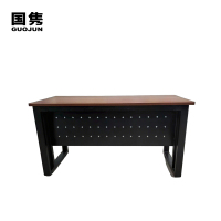 国隽GUOJUN 钢木制学习桌(带洞) 1200*400mm*760mm 张