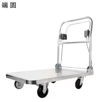 端固 不锈钢平板车手推车 带手刹 搬运车 松手即刹 M-90cm*60cm/个
