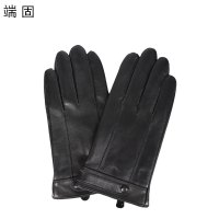 端固触屏加绒羊皮手套均码D16T/副