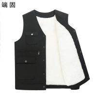 端固 皮毛一体羊毛背心羊剪绒防寒马甲HYS43/件
